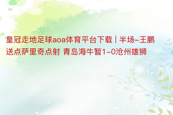 皇冠走地足球aoa体育平台下载 | 半场-王鹏送点萨里奇点射 青岛海牛暂1-0沧州雄狮